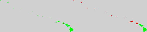 Hawaii congressional district map, current and my way