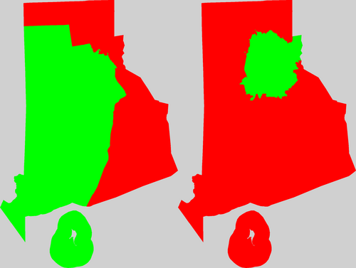 Rhode Island congressional district map, current and my way