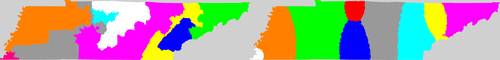 Tennessee congressional district map, current and my way