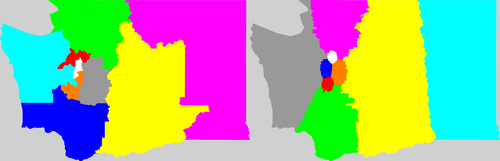 Washington congressional district map, current and my way