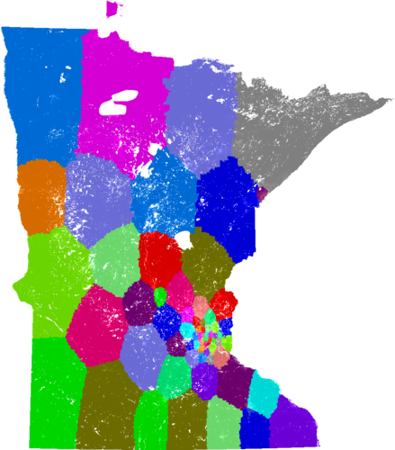 Minnesota Senate congressional district map, current