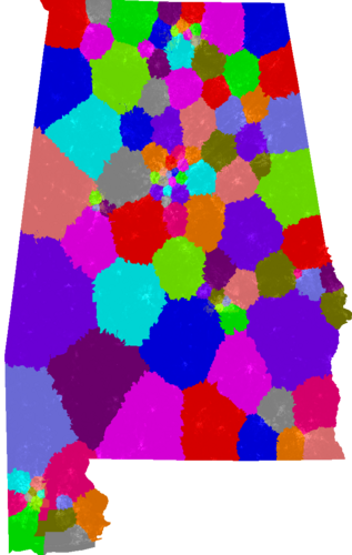 Alabama House of Representatives congressional district map, current