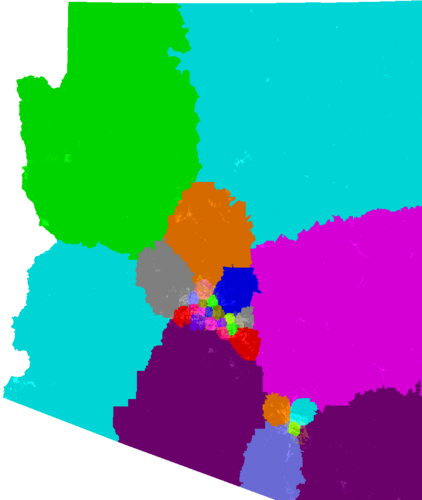 Arizona Senate congressional district map, current